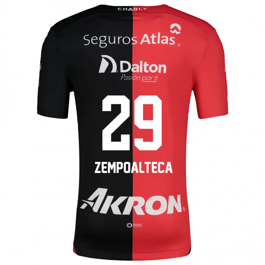 Niño Camiseta Karla Zempoalteca #29 Negro Rojo 1ª Equipación 2024/25 La Camisa Argentina