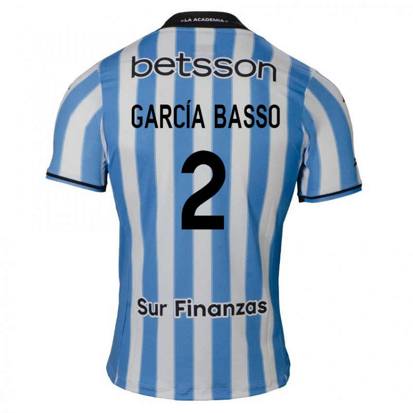 Niño Camiseta Agustín García Basso #2 Azul Blanco Negro 1ª Equipación 2024/25 La Camisa Argentina