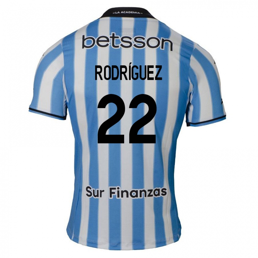 Niño Camiseta Baltasar Rodríguez #22 Azul Blanco Negro 1ª Equipación 2024/25 La Camisa Argentina