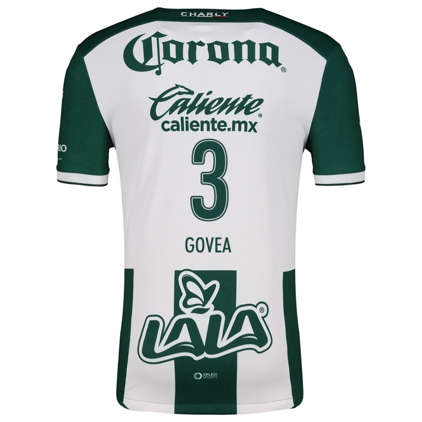 Niño Camiseta Ismael Govea #3 Verde Blanco 1ª Equipación 2024/25 La Camisa Argentina