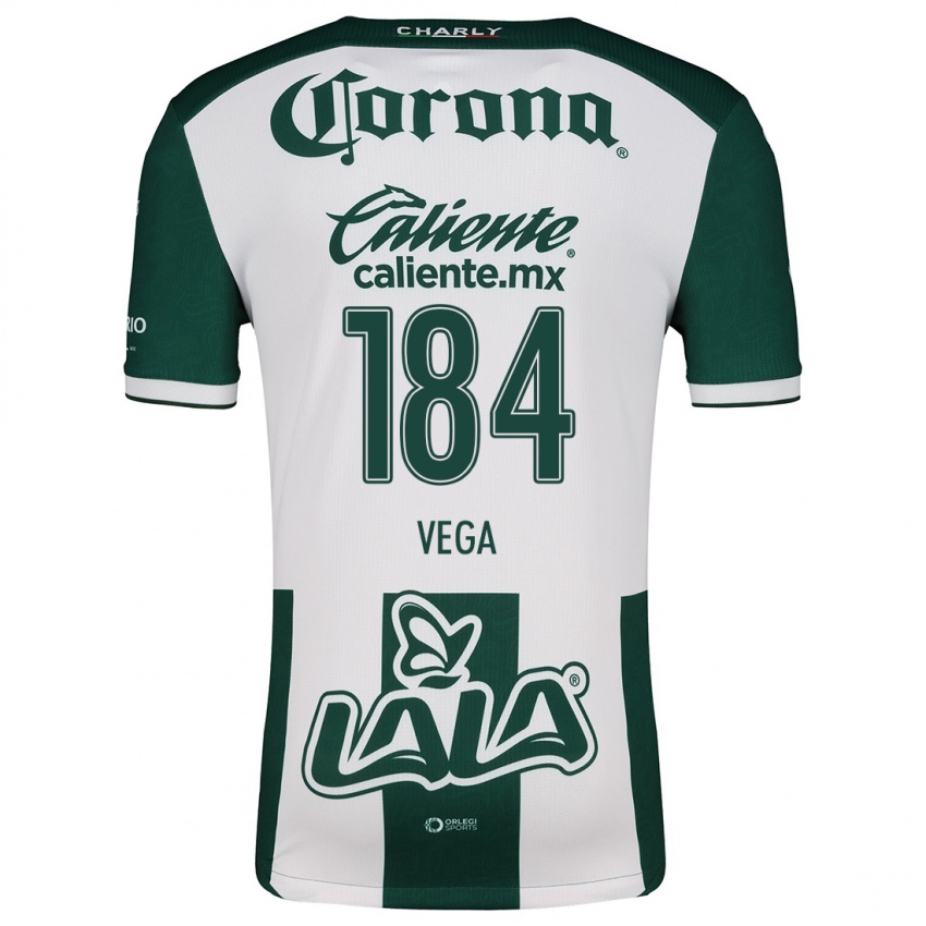 Niño Camiseta Luis Vega #184 Verde Blanco 1ª Equipación 2024/25 La Camisa Argentina