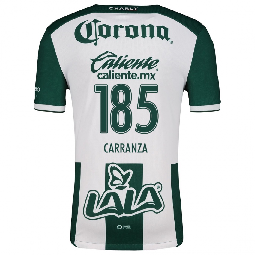 Niño Camiseta Héctor Carranza #185 Verde Blanco 1ª Equipación 2024/25 La Camisa Argentina