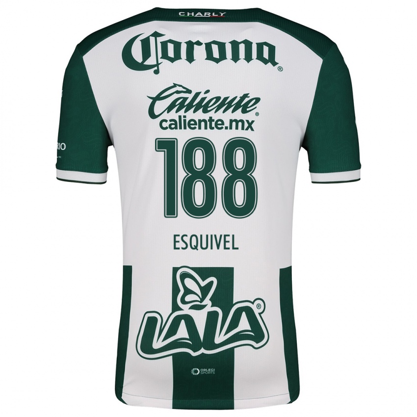 Niño Camiseta Bruno Esquivel #188 Verde Blanco 1ª Equipación 2024/25 La Camisa Argentina