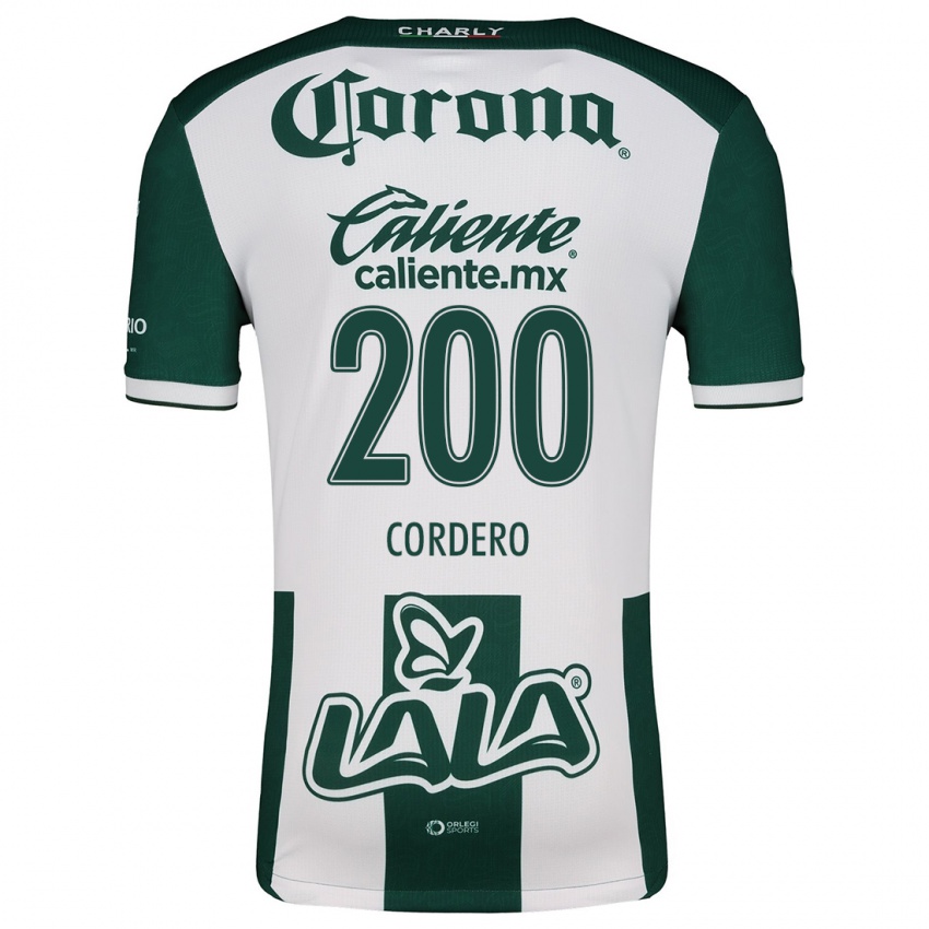 Niño Camiseta Mario Cordero #200 Verde Blanco 1ª Equipación 2024/25 La Camisa Argentina