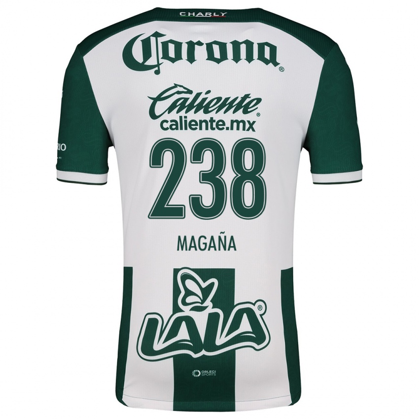 Niño Camiseta Emilio Magaña #238 Verde Blanco 1ª Equipación 2024/25 La Camisa Argentina