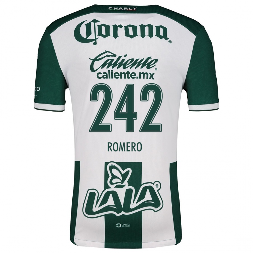 Niño Camiseta Ángel Romero #242 Verde Blanco 1ª Equipación 2024/25 La Camisa Argentina