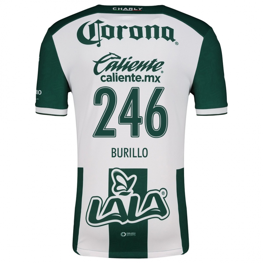 Niño Camiseta Juan Burillo #246 Verde Blanco 1ª Equipación 2024/25 La Camisa Argentina