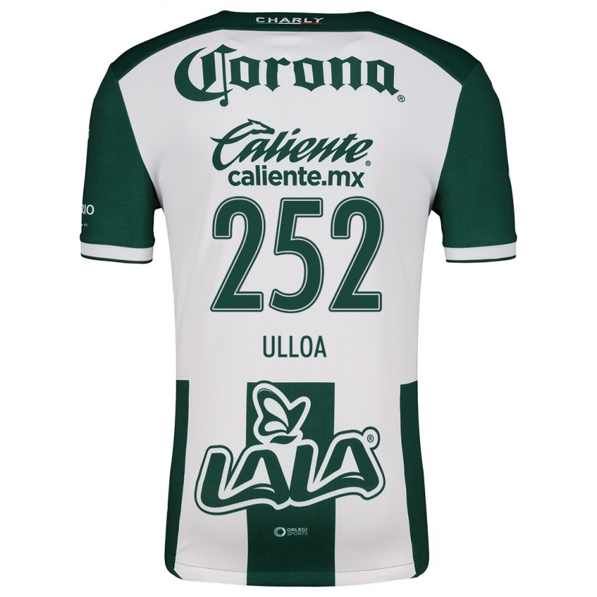 Niño Camiseta José Ulloa #252 Verde Blanco 1ª Equipación 2024/25 La Camisa Argentina