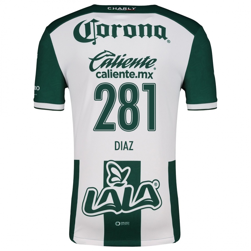 Niño Camiseta Didier Díaz #281 Verde Blanco 1ª Equipación 2024/25 La Camisa Argentina