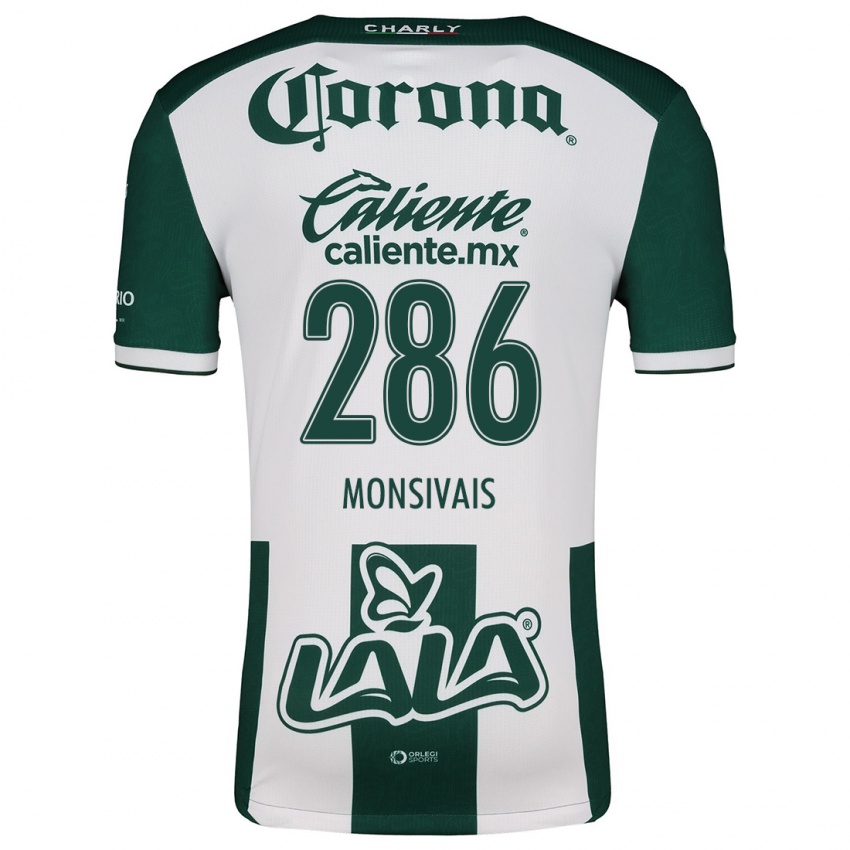 Niño Camiseta Giovani Monsivais #286 Verde Blanco 1ª Equipación 2024/25 La Camisa Argentina