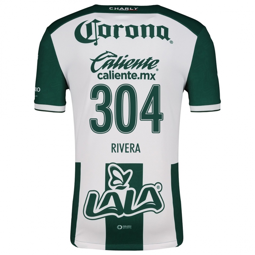 Niño Camiseta Jorge Rivera #304 Verde Blanco 1ª Equipación 2024/25 La Camisa Argentina