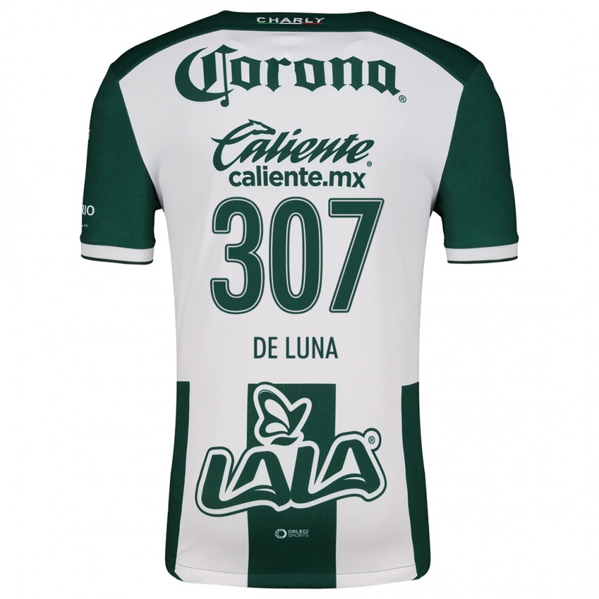 Niño Camiseta Eduardo De Luna #307 Verde Blanco 1ª Equipación 2024/25 La Camisa Argentina