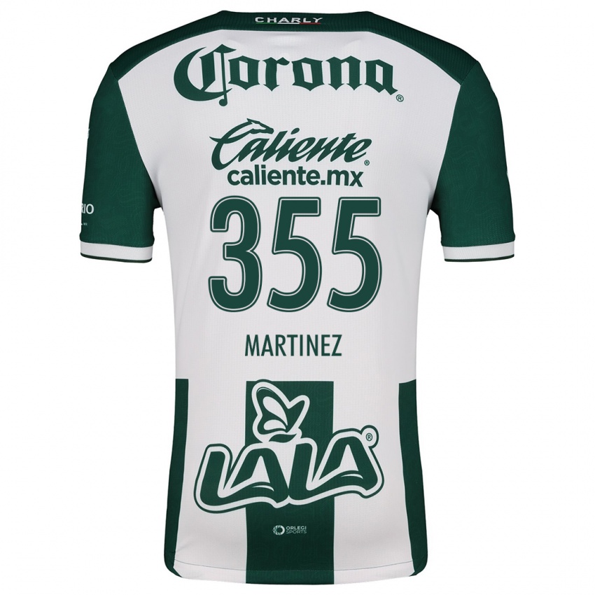 Niño Camiseta Leonardo Martinez #355 Verde Blanco 1ª Equipación 2024/25 La Camisa Argentina