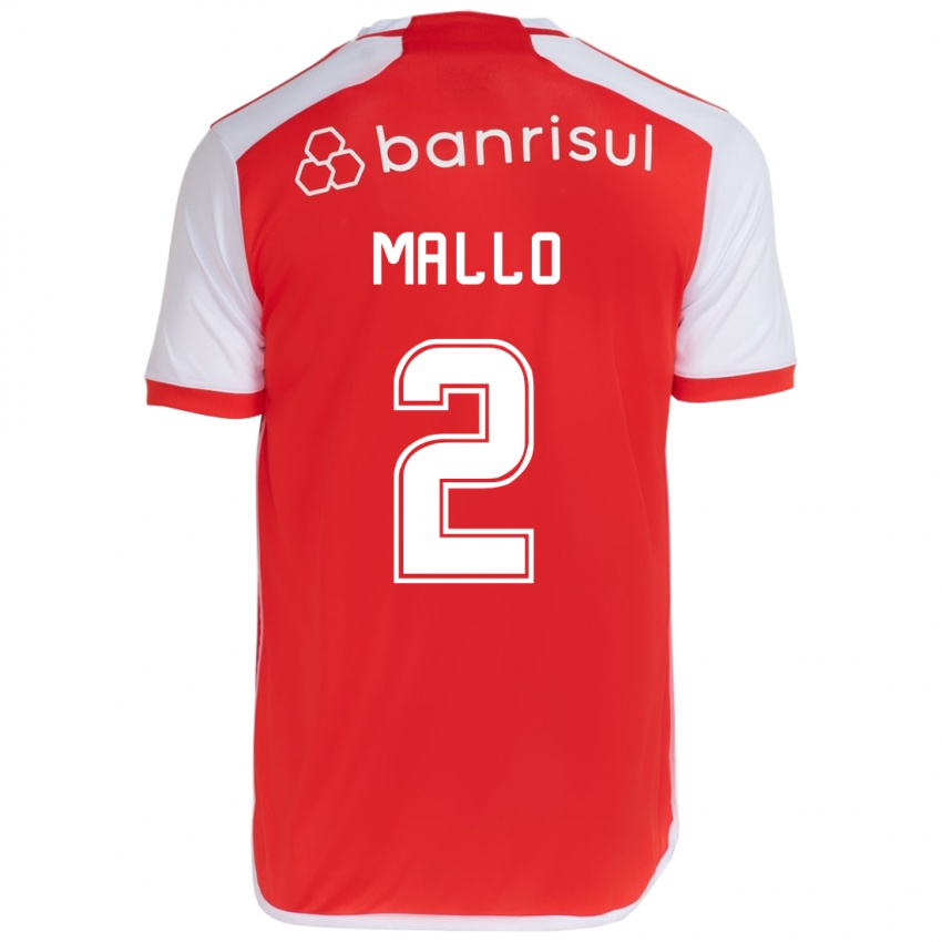 Niño Camiseta Hugo Mallo #2 Rojo Blanco 1ª Equipación 2024/25 La Camisa Argentina