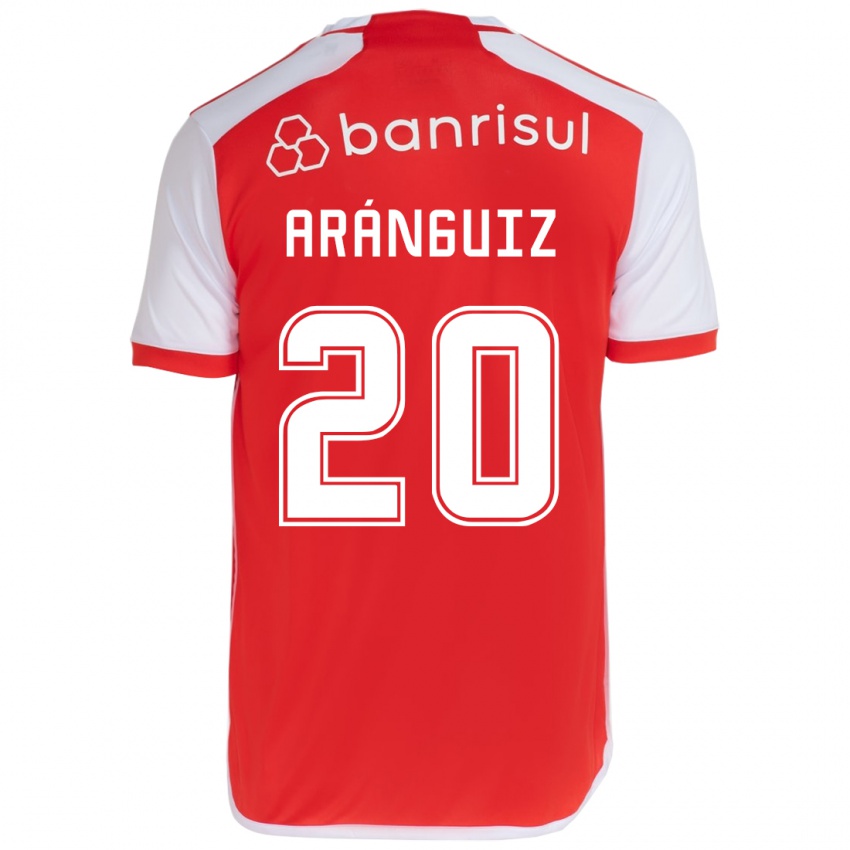 Niño Camiseta Charles Aránguiz #20 Rojo Blanco 1ª Equipación 2024/25 La Camisa Argentina