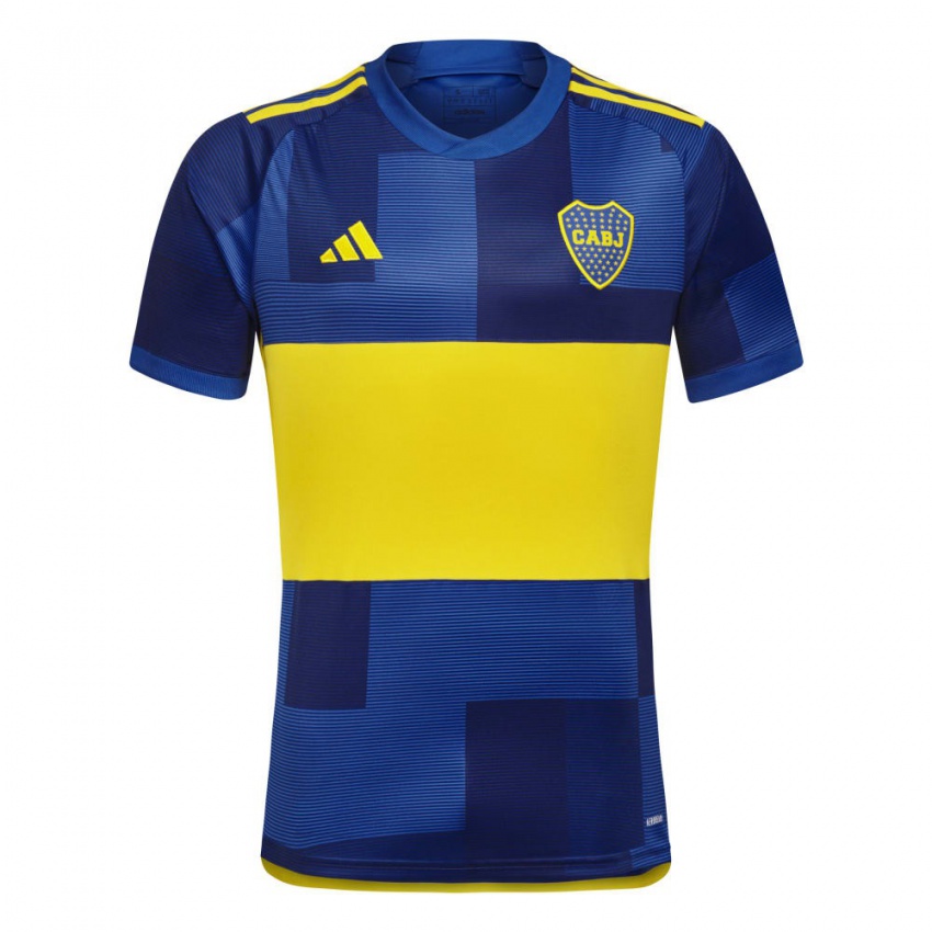 Niño Camiseta Roman Rodriguez #0 Azul Amarillo 1ª Equipación 2024/25 La Camisa Argentina