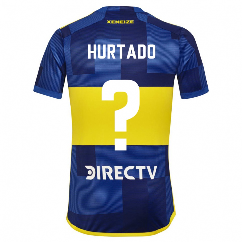 Niño Camiseta Jan Hurtado #0 Azul Amarillo 1ª Equipación 2024/25 La Camisa Argentina