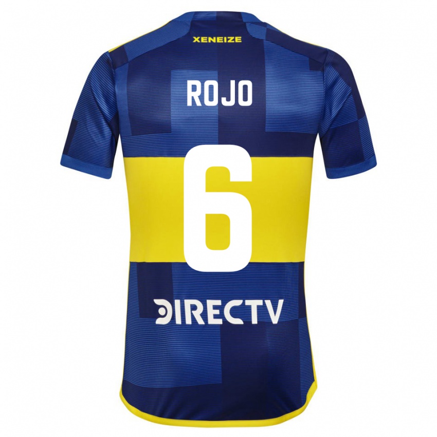 Niño Camiseta Marcos Rojo #6 Azul Amarillo 1ª Equipación 2024/25 La Camisa Argentina