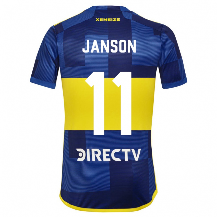 Niño Camiseta Lucas Janson #11 Azul Amarillo 1ª Equipación 2024/25 La Camisa Argentina