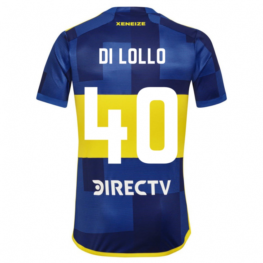 Niño Camiseta Lautaro Di Lollo #40 Azul Amarillo 1ª Equipación 2024/25 La Camisa Argentina