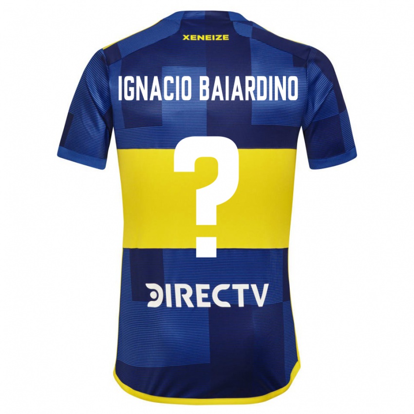 Niño Camiseta Juan Ignacio Baiardino #0 Azul Amarillo 1ª Equipación 2024/25 La Camisa Argentina