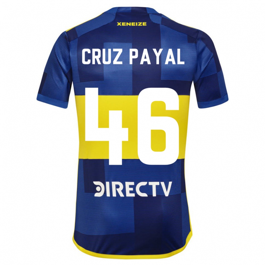 Niño Camiseta Juan Cruz Payal #46 Azul Amarillo 1ª Equipación 2024/25 La Camisa Argentina