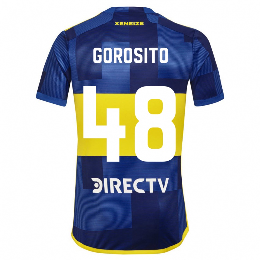 Niño Camiseta Dylan Gorosito #48 Azul Amarillo 1ª Equipación 2024/25 La Camisa Argentina