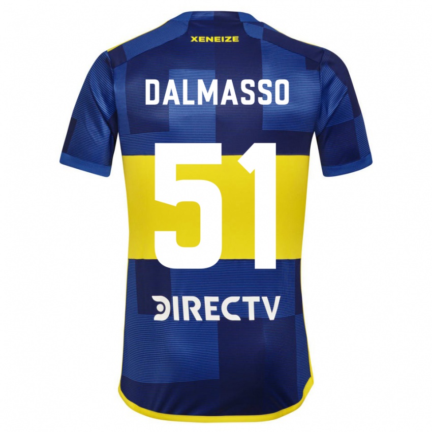 Niño Camiseta Santiago Dalmasso #51 Azul Amarillo 1ª Equipación 2024/25 La Camisa Argentina