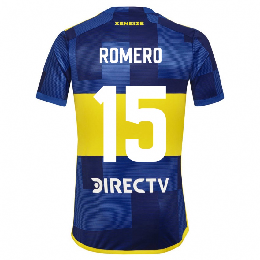 Niño Camiseta Alejo Romero #15 Azul Amarillo 1ª Equipación 2024/25 La Camisa Argentina