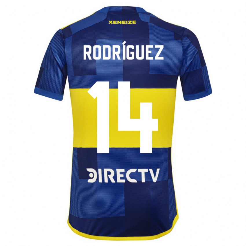 Niño Camiseta Isaías Rodríguez #14 Azul Amarillo 1ª Equipación 2024/25 La Camisa Argentina