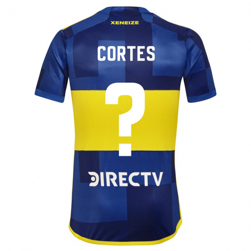 Niño Camiseta Brandon Cortes #0 Azul Amarillo 1ª Equipación 2024/25 La Camisa Argentina