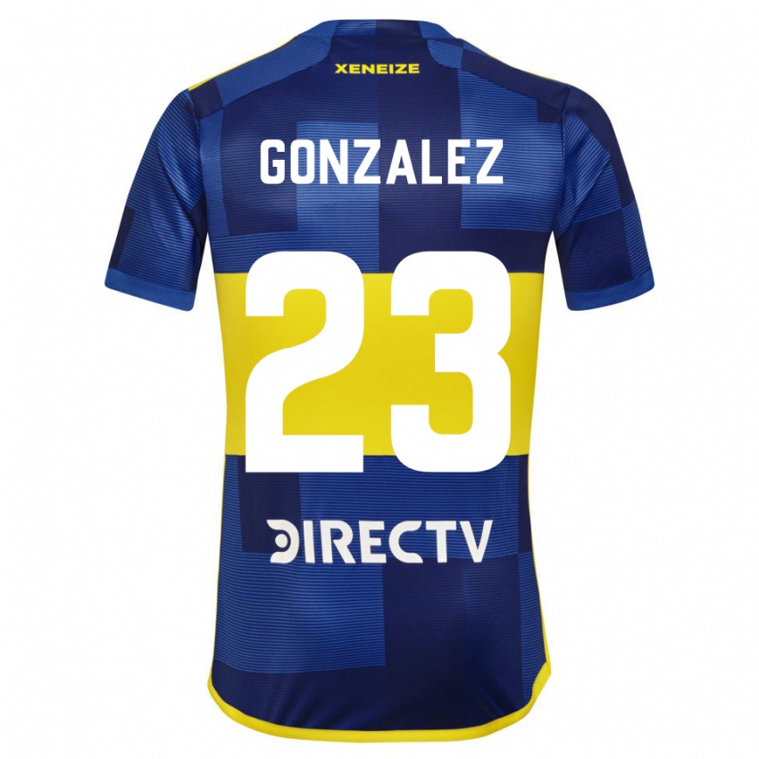 Niño Camiseta Diego Gonzalez #23 Azul Amarillo 1ª Equipación 2024/25 La Camisa Argentina