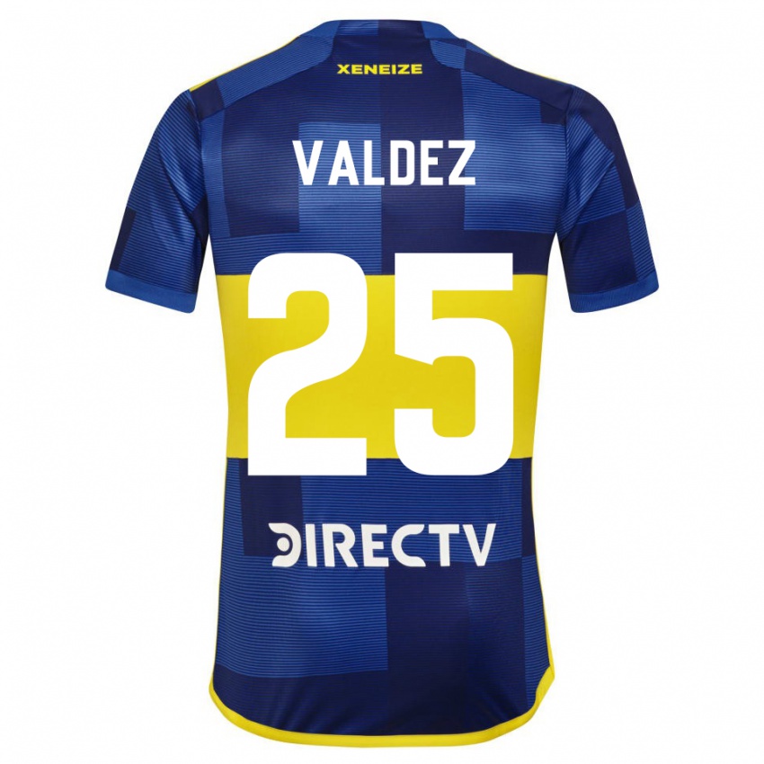 Niño Camiseta Bruno Valdez #25 Azul Amarillo 1ª Equipación 2024/25 La Camisa Argentina