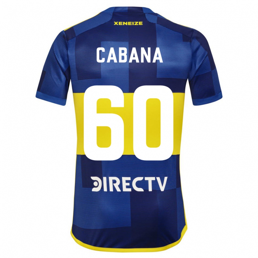 Niño Camiseta Juan Pablo Cabana #60 Azul Amarillo 1ª Equipación 2024/25 La Camisa Argentina