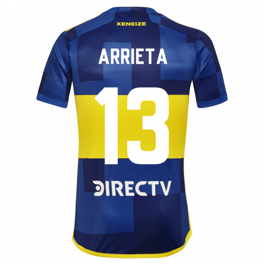 Niño Camiseta Thomas Arrieta #13 Azul Amarillo 1ª Equipación 2024/25 La Camisa Argentina