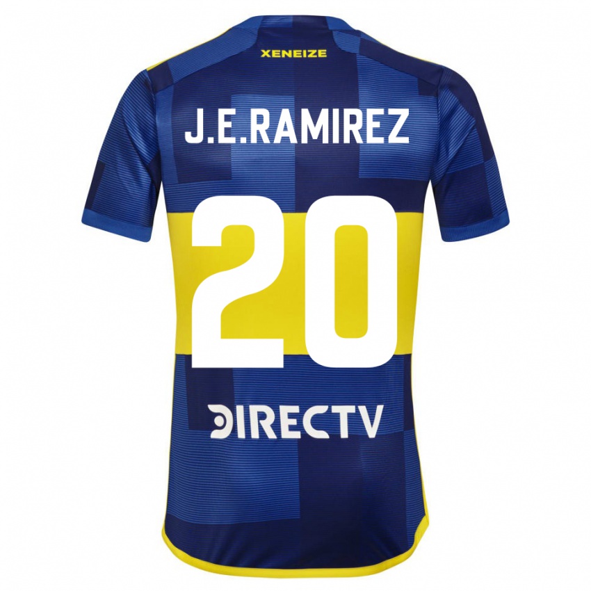 Niño Camiseta Juan Edgardo Ramirez #20 Azul Amarillo 1ª Equipación 2024/25 La Camisa Argentina