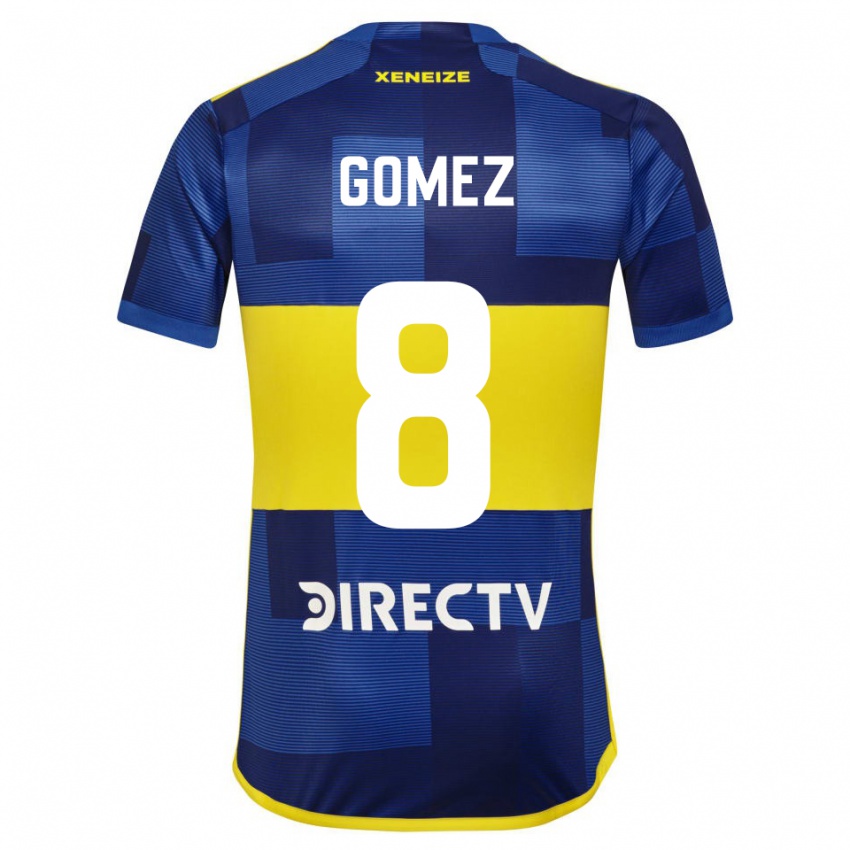 Niño Camiseta Camila Gomez Ares #8 Azul Amarillo 1ª Equipación 2024/25 La Camisa Argentina