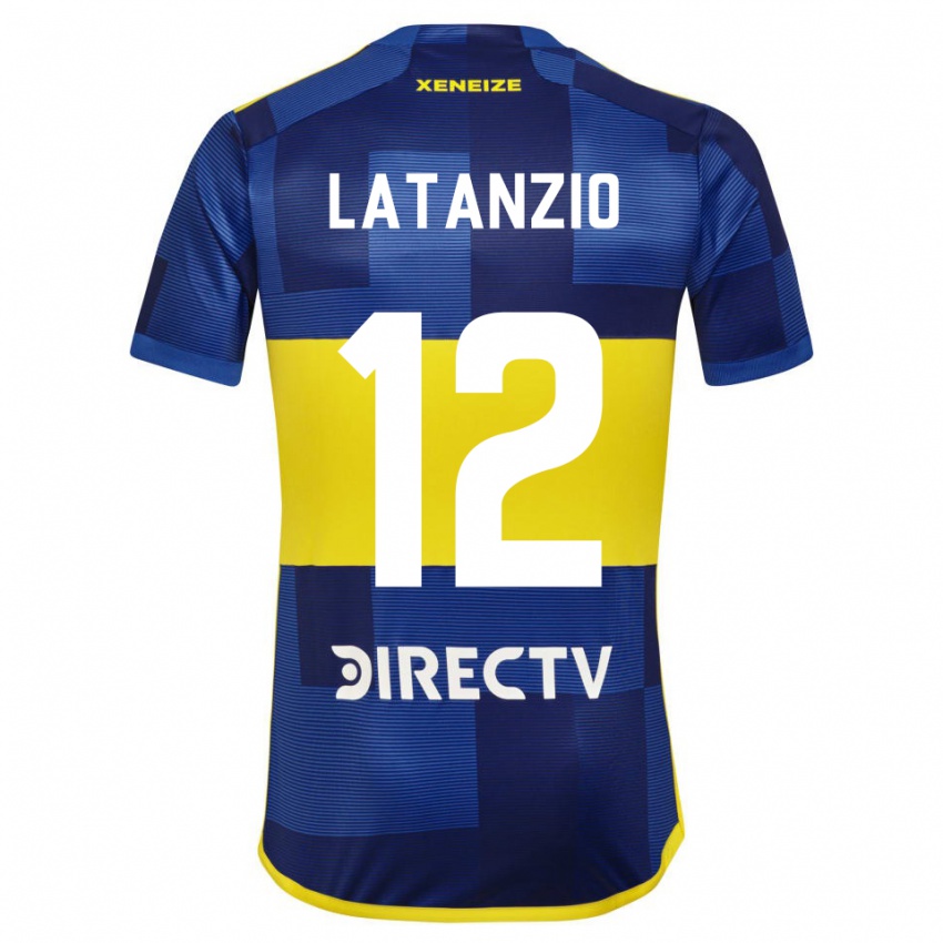 Niño Camiseta Florencia Latanzio #12 Azul Amarillo 1ª Equipación 2024/25 La Camisa Argentina