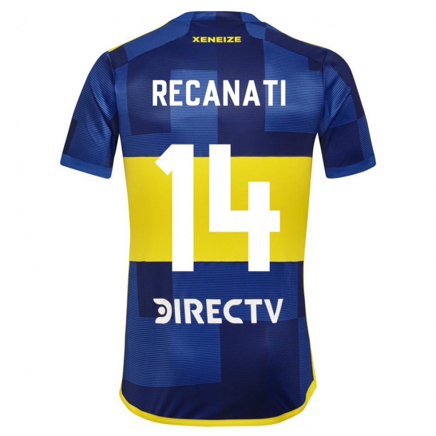 Niño Camiseta Bianca Recanati #14 Azul Amarillo 1ª Equipación 2024/25 La Camisa Argentina