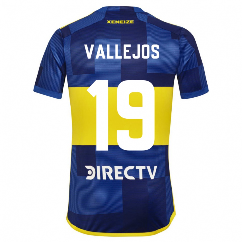 Niño Camiseta Fabiana Vallejos #19 Azul Amarillo 1ª Equipación 2024/25 La Camisa Argentina