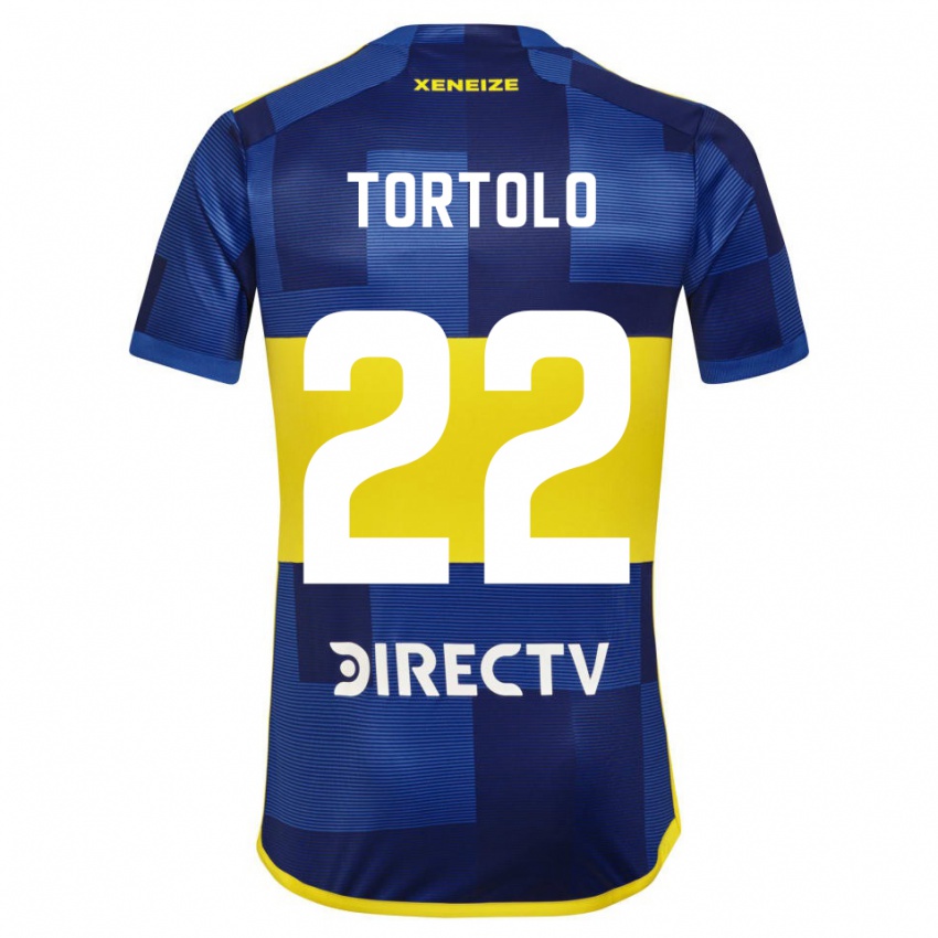 Niño Camiseta Dulce Tortolo #22 Azul Amarillo 1ª Equipación 2024/25 La Camisa Argentina