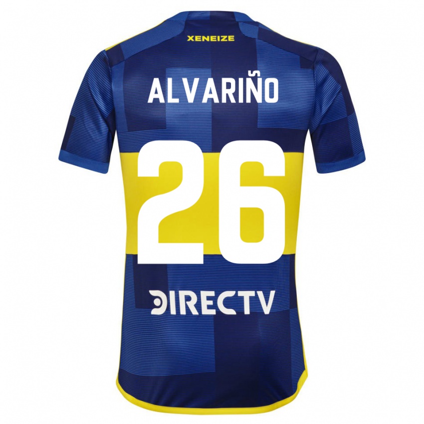 Niño Camiseta Alexis Alvariño #26 Azul Amarillo 1ª Equipación 2024/25 La Camisa Argentina