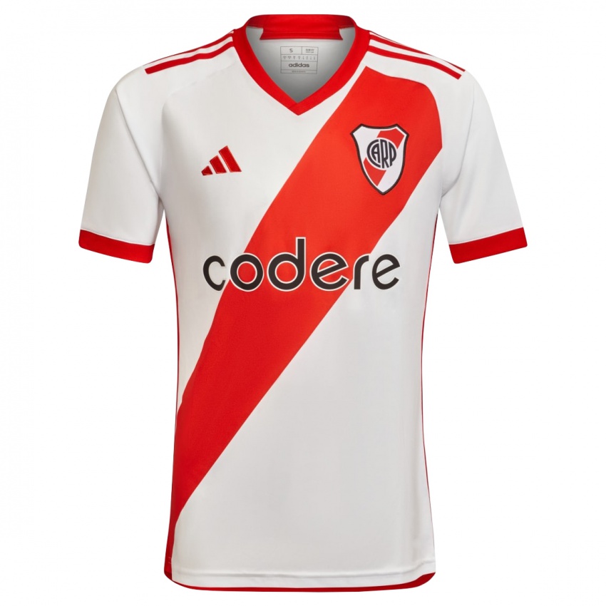 Niño Camiseta Lucas Scarlato #0 Blanco Rojo 1ª Equipación 2024/25 La Camisa Argentina