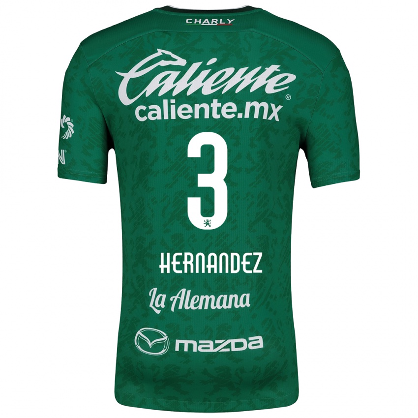 Niño Camiseta Pedro Hernández #3 Verde Blanco 1ª Equipación 2024/25 La Camisa Argentina