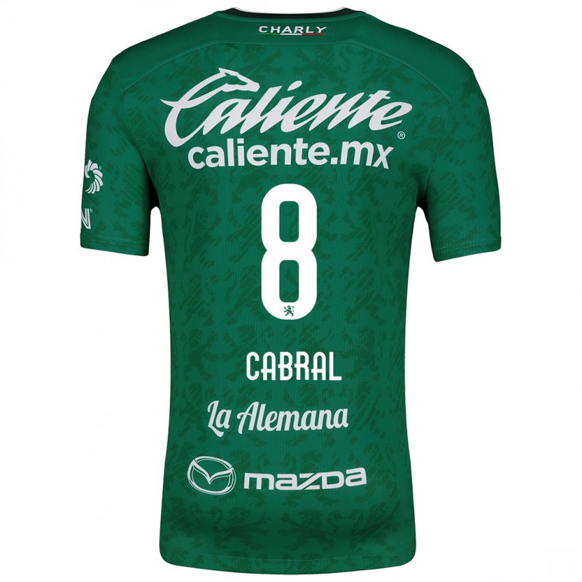 Niño Camiseta Luciano Cabral #8 Verde Blanco 1ª Equipación 2024/25 La Camisa Argentina