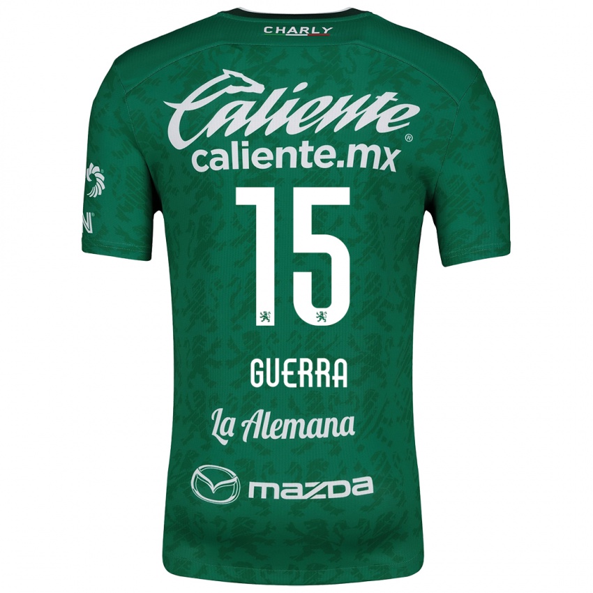 Niño Camiseta Edgar Guerra #15 Verde Blanco 1ª Equipación 2024/25 La Camisa Argentina