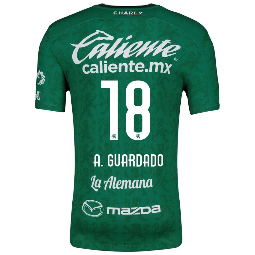 Niño Camiseta Andrés Guardado #18 Verde Blanco 1ª Equipación 2024/25 La Camisa Argentina