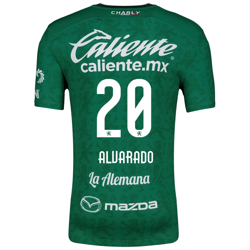 Niño Camiseta Alfonso Alvarado #20 Verde Blanco 1ª Equipación 2024/25 La Camisa Argentina