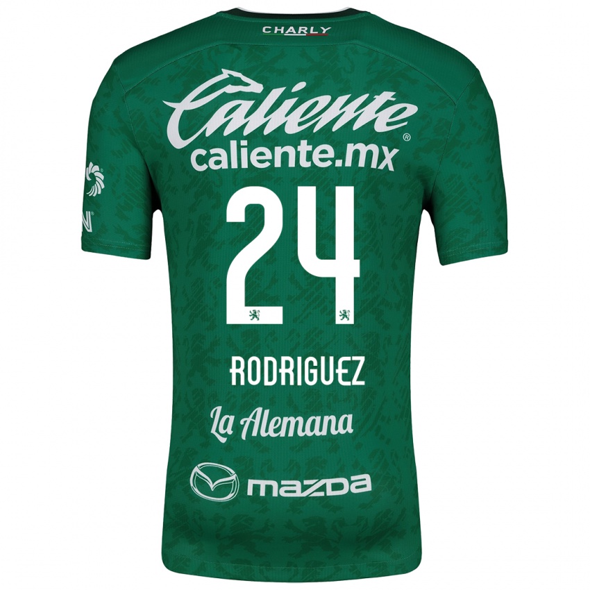 Niño Camiseta Osvaldo Rodríguez #24 Verde Blanco 1ª Equipación 2024/25 La Camisa Argentina