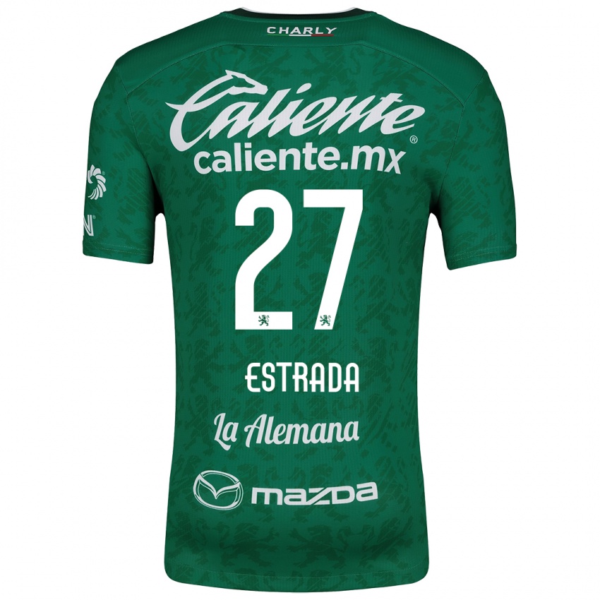 Niño Camiseta Ángel Estrada #27 Verde Blanco 1ª Equipación 2024/25 La Camisa Argentina